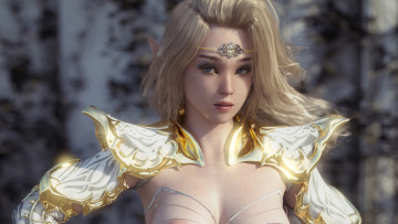 Картинка 3д+графика эльфы+ elves эльфийка броня