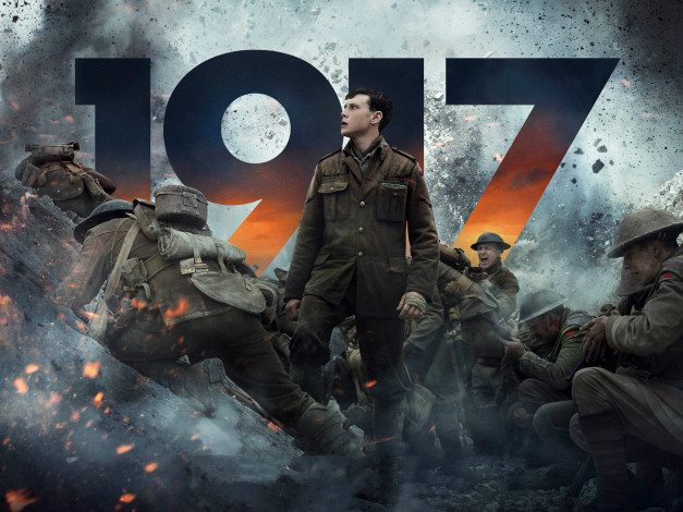 Обои картинки фото 1917 , 2019, кино фильмы, -unknown , другое, colin, firth, dean, charles, chapman, сша, великобритания, история, постер, военный, 1917