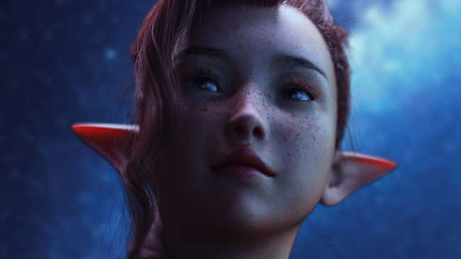 Обои картинки фото 3д графика, эльфы , elves, эльфийка, уши