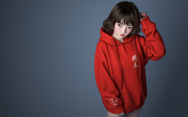 Обои картинки фото 3д графика, люди , people, маникюр, девушка