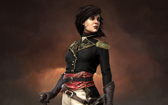 Обои картинки фото 3д графика, люди , people, трость, девушка