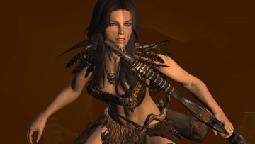 Картинка видео+игры the+elder+scrolls+v +skyrim девушка лук