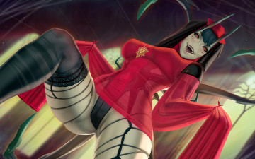 обоя фэнтези, существа, существо, фон, взгляд, чулки