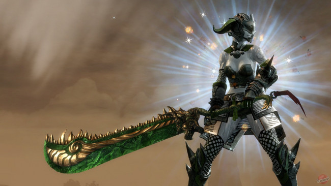 Обои картинки фото видео игры, guild wars 2, девушка, оружие