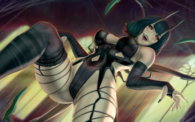 Обои картинки фото фэнтези, существа, существо, фон, чулки