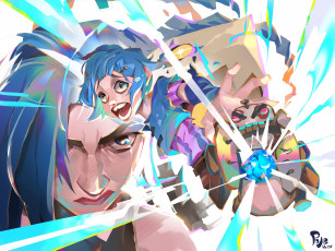 Картинка видео+игры league+of+legends лица крик магия jinx