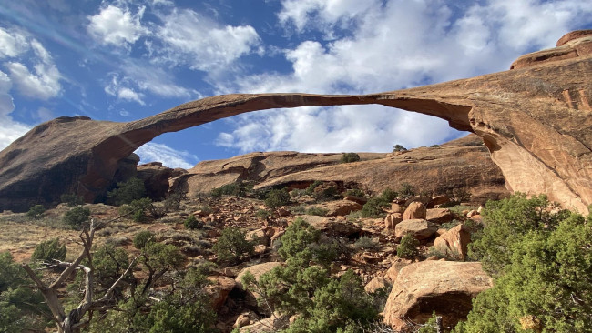 Обои картинки фото landscape arch, arches national park, utah, природа, горы, landscape, arch, arches, national, park