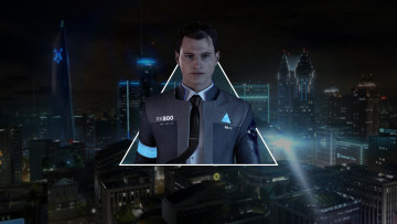 обоя видео игры, detroit,  become human, connor, коннор, become, human