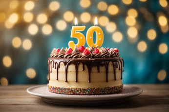 обоя праздничные, день рождения, торт, свечи