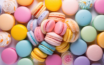 Картинка 3д+графика еда- food макаруны