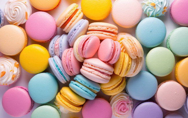 Обои картинки фото 3д графика, еда-, food, макаруны