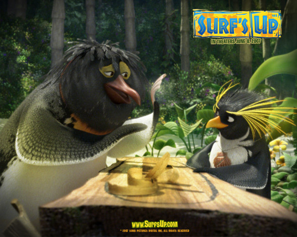 Обои картинки фото мультфильмы, surf`s, up