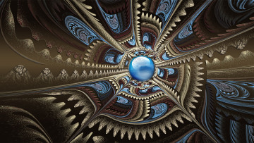 Картинка 3д графика fractal фракталы узор фон