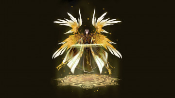 Картинка аниме angels demons крылья hazhangzhong парень кото печать