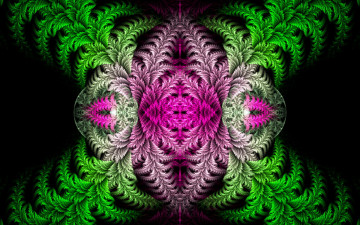 Картинка 3д графика fractal фракталы узор темный фон