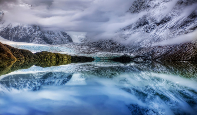 Обои картинки фото природа, реки, озера, горы, отражение, озеро