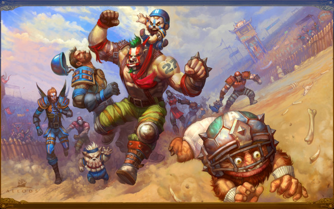 Обои картинки фото allods, online, видео, игры, аллоды, онлайн, гоблинобол, лига, империя, спорт, орки, гибберлинги, эльф, гоблин