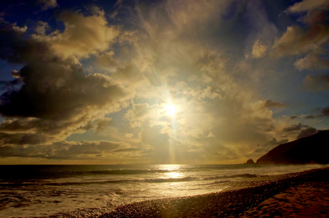 Обои картинки фото california, malibu, природа, восходы, закаты, облака, сумерки, море