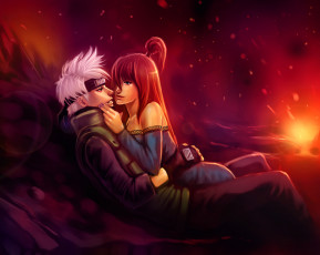 Картинка аниме naruto девушка двое каге хатаке какаши