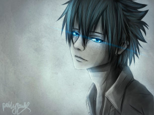 Картинка аниме ao+no+exorcist арт брюнет парень демон рин синий экзорцист