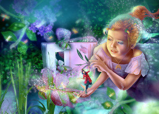 Картинка фэнтези фотоарт девочка