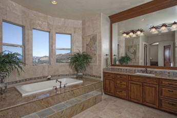 Картинка интерьер ванная+и+туалетная+комнаты зеркала ванна