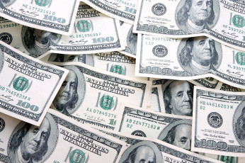 Картинка разное золото +купюры +монеты доллары