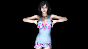 Картинка 3д+графика people+ люди девушка взгляд фон