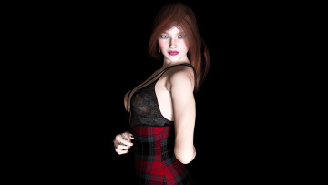 Картинка 3д+графика people+ люди девушка взгляд фон