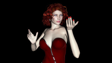 обоя 3д графика, people , люди, девушка, взгляд, фон