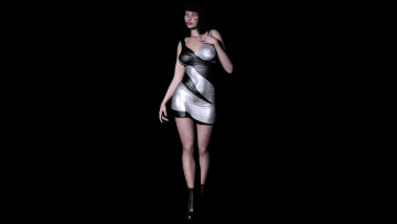 Картинка 3д+графика people+ люди взгляд девушка фон платье