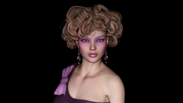 Картинка 3д+графика portraits+ портрет девушка взгляд фон
