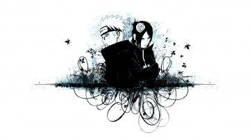 Картинка аниме naruto белый фон яхико конан акатцки