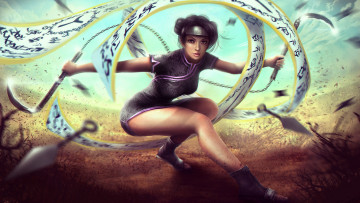 Картинка аниме naruto печать оружие тен-тен девушка свиток