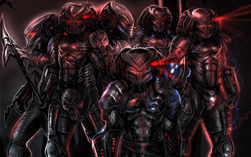 Картинка хищники фэнтези существа чужие predators пришельцы