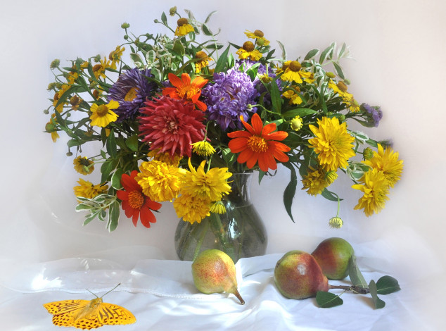 Обои картинки фото цветы, букеты,  композиции, осень