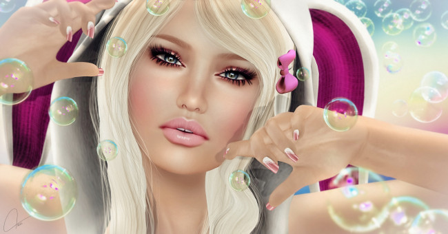 Обои картинки фото 3д графика, portraits , портрет, блондинка