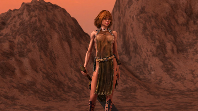 Обои картинки фото 3д графика, amazon , амазонки, взгляд, девушка