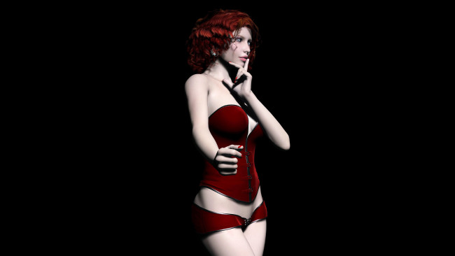 Обои картинки фото 3д графика, people , люди, девушка, взгляд, фон