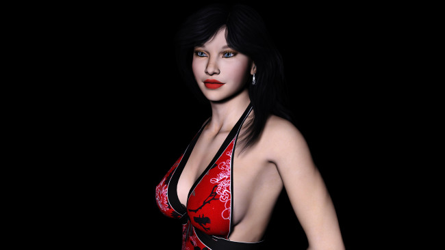 Обои картинки фото 3д графика, people , люди, девушка, взгляд, фон