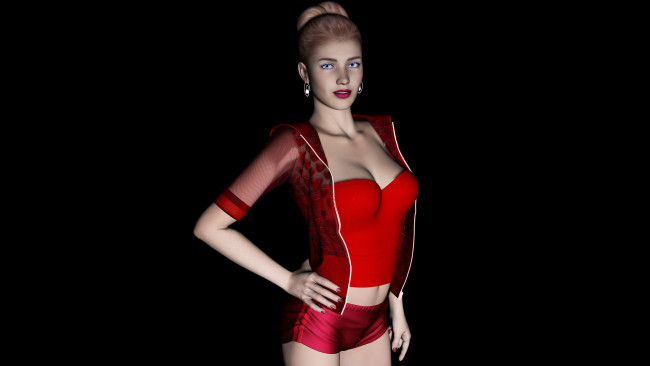 Обои картинки фото 3д графика, people , люди, девушка, взгляд, фон