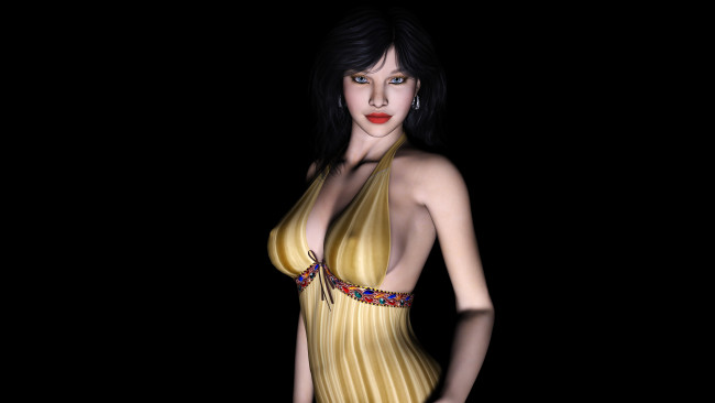 Обои картинки фото 3д графика, people , люди, девушка, взгляд, фон