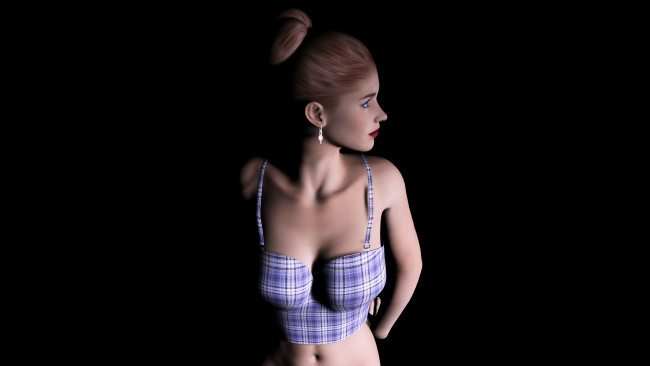 Обои картинки фото 3д графика, people , люди, фон, взгляд, девушка