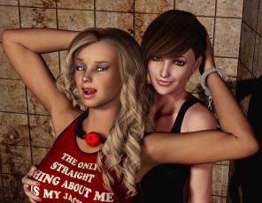 Картинка 3д+графика люди+ people фон взгляд девушки