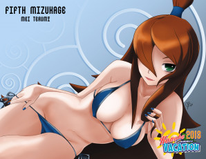 Картинка рисованное -+ +аниме фон взгляд девушка