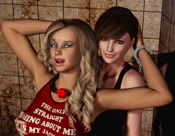 Обои картинки фото 3д графика, люди , people, фон, взгляд, девушки