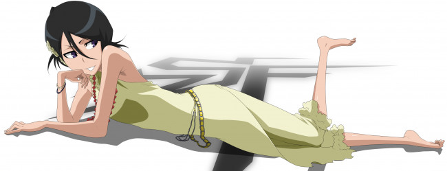 Обои картинки фото аниме, unknown,  другое, фон, девушка, взгляд