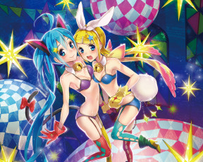 Картинка автор +yamori+ stom аниме vocaloid kagamine rin hatsune miku