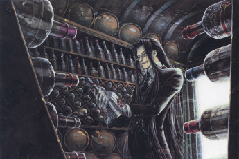 Картинка аниме trinity+blood погреб isaak fernand von kampfer кровь триединства art kiyo kyujyo вампир яд trinity blood черный рыцарь