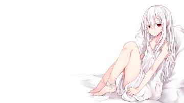 Картинка аниме unknown +другое девушка взгляд фон